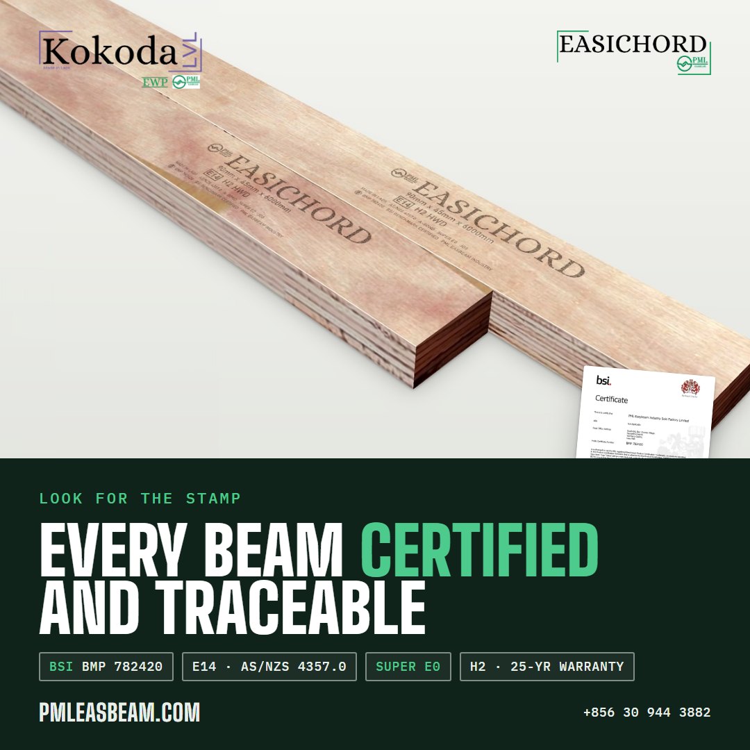 Look for the stamp: every EasiChord beam certified and traceable